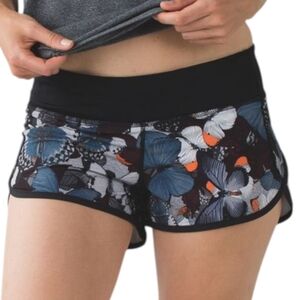 Lululemon Run Speed Short Butterfly Yoga Women 6 Active Running Athleisure Lined
